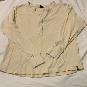 Patagonia women’s waffle Henley in “white oyster”